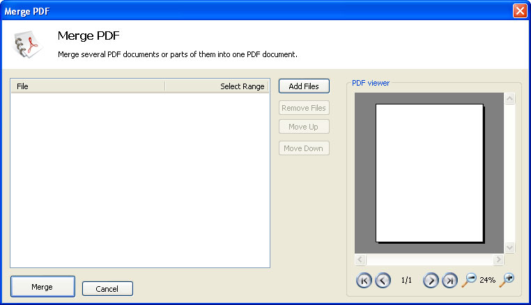 Merge PDF Screenshot